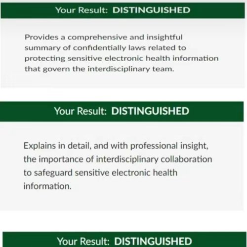 Capella FlexPath assessment graded Distinguished